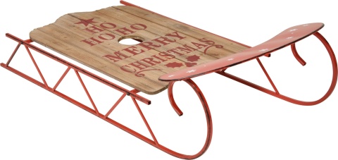 Sanie metalowe XXL osłona pod choinkę czerwone Ho Ho 129cm sesja fotograficzna element ekspozycyjny ekspozytor (018180)-20%