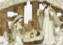 Cream ceramic nativity scene (MK0408)
