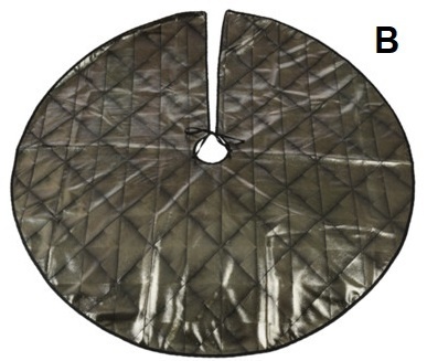 Osłona welur czarno zlota na stojak do choinki fi 95cm 3wz. (008832)