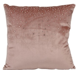 Poduszka welurowa z cyrkoniami róż (010671)-20%