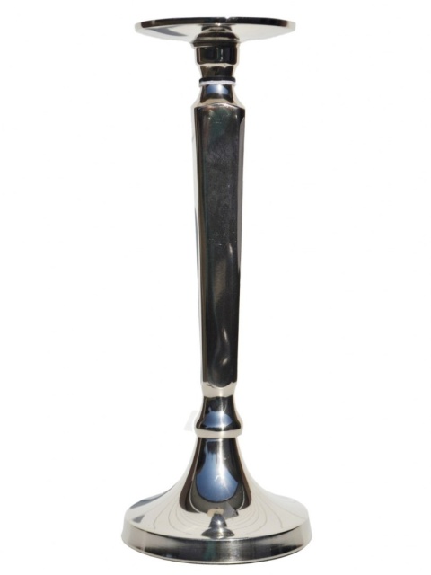 Świecznik metal. srebrny średni 29*11cm (IK0074)-20%