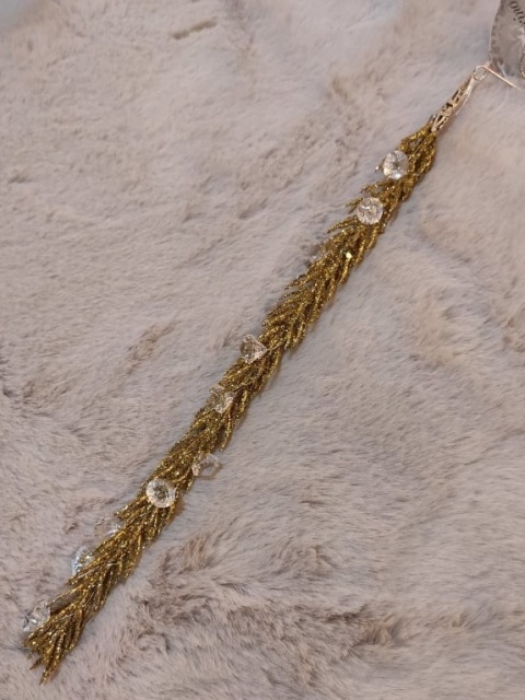 Zawieszka gałązka brokatowa 35cm z diamencikami 3kolory (BX19202)-20%