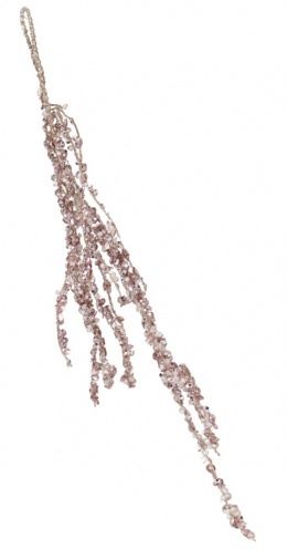 Zawieszka gałązka różowa z koralikami i cekinami (DH1M42-101)-20%