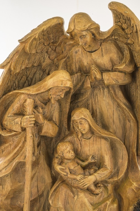 Holy Family a'la carved with an angel, polyresin, large (139513)
