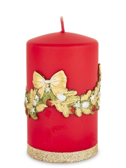 Świeca girlanda czerwona średnia 80/140 (182565)