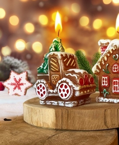 Świeca zapachowa Samochód z choinką (B)