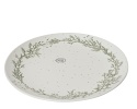 Talerz ceramiczny 27cm biały nakrapiany z gałązkami (615689)