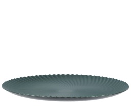 Talerz plexi pistacjowy satynowy karbowany fi 33cm (393848)