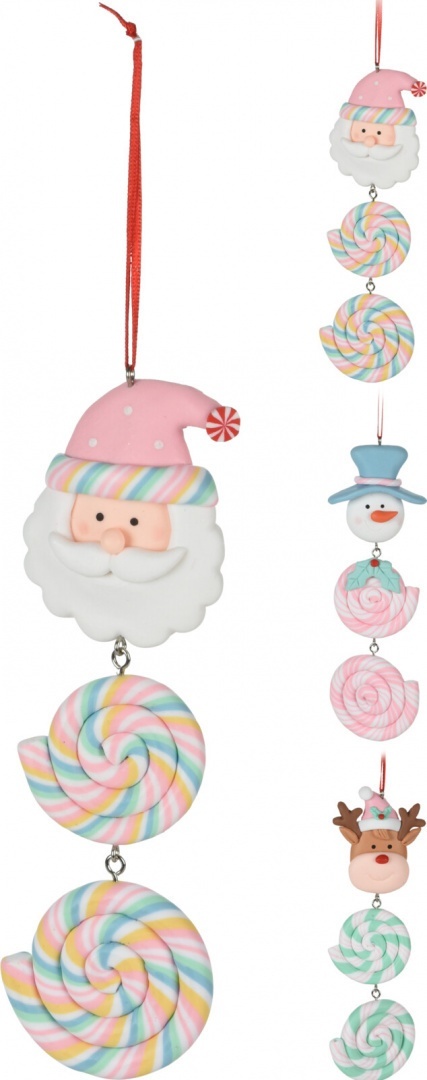 Zawieszka "cukierkowa" długa 15cm 3 elementowa 3wzory (062675)-20%