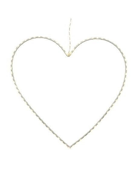 Zaw. serce 160LED duże b.ciepłe wew/zew h:58*58cm (496616)