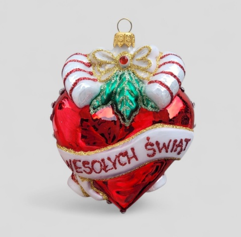 Bauble Mold: Merry Christmas Heart Glitter (183) SE