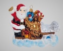 Bombka formowa: Zaprzęg Mikołaj z psami (82) AW