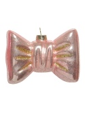 Bombka szklana: Kokarda jasny róż (120658)-20%