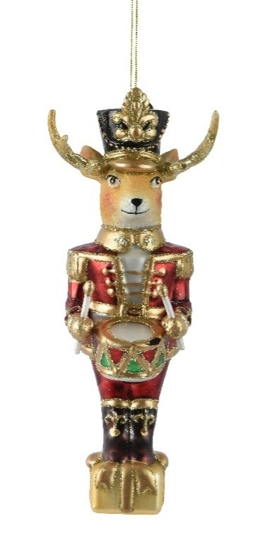 Glass bauble: Nutcracker reindeer (129725)
