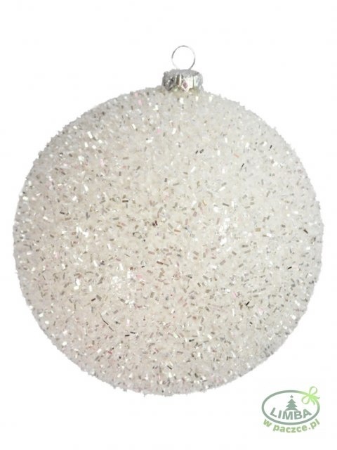 Bombka plastikowa "jeżyk" biały 150mm (O)