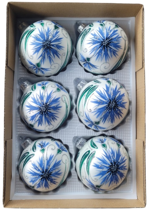 Bombki 80 wysoki dekor op.6szt: CHABRY