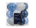 Glass baubles 6cm blue and white mix tube 15pcs (142516)