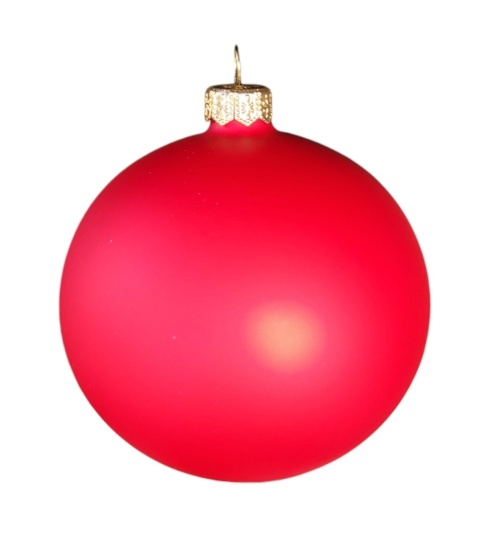 Bombki 60 satynowe czerwone op.9szt.