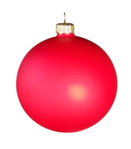 Bombki 80 satynowe czerwone op.6szt.