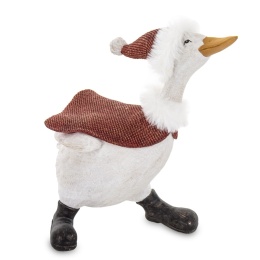Goose in Christmas outfit, polyresin (172544)