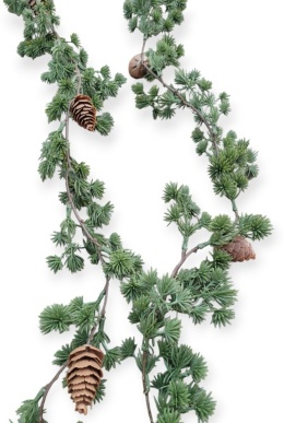 Green garland 180cm larch with cones (519196)