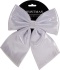 Small silver striped foam bow 23x23cm (516589)