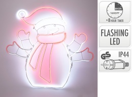 Contour snowman neon 61cm movable handles timer power supply (AXD200030)