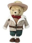 Standing plush teddy bear 58cm in a sheepskin coat and hat (398568)