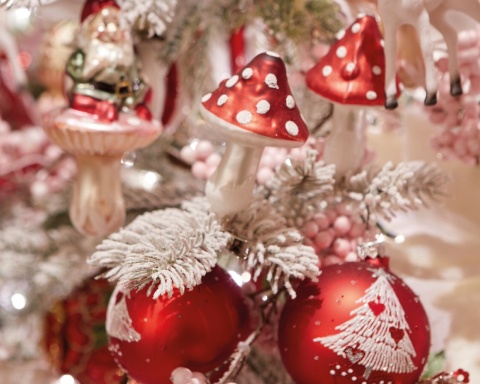 Muchomorki szklane na klipsie wysokie kpl 3szt (129241)