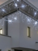 LED icicle curtain outdoor thick cable 100L + socket cold white + flash cold white (25-332) 4.8m/6W