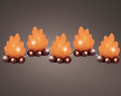 Five acrylic flames 60LED (490374)