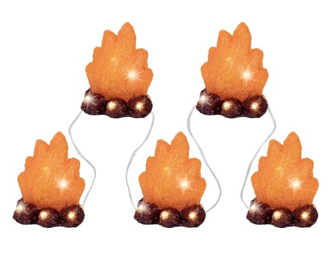 Five acrylic flames 60LED (490374)