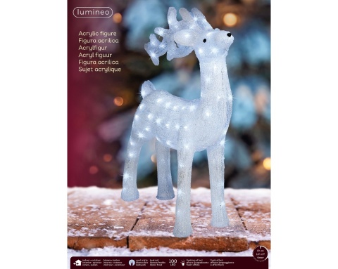 Reindeer acrylic 73cm 100LED very cold flesh outer (491081)