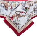 Chenille Gobelin Tablecloth Square 137×137 cm - Christmas Tale (840-3805)