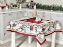 Chenille Gobelin Tablecloth Square 137×137 cm - Christmas Tale (840-3805)