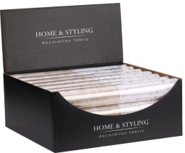 Organza biało-złota śnieżynki 30x500cm (523842)