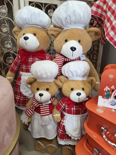 Pani Misiowa w fartuszku teleskop czerwona sukienka (171597)