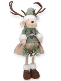Mrs. Reindeer 55cm in mint outfit standing (TG78079-1)