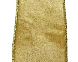 Ribbon on a spool, velvet, antique gold (RF0541)